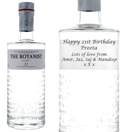 Personalised The Botanist Gin 70cl