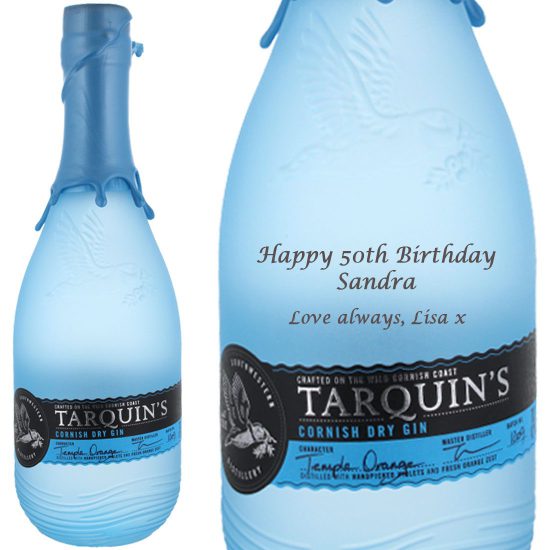 Personalised Tarquins Cornish Dry Gin 70cl