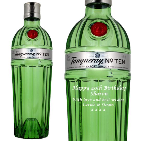 Personalised Tanqueray No 10 Gin 70cl