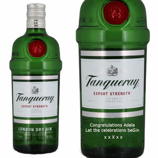 Personalised Tanqueray Gin 70cl