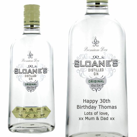 Personalised Sloane's Premium Gin 70cl