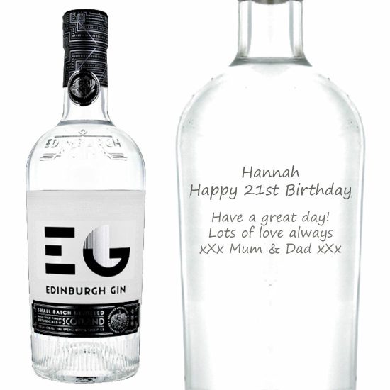 Personalised Edinburgh Gin 70cl
