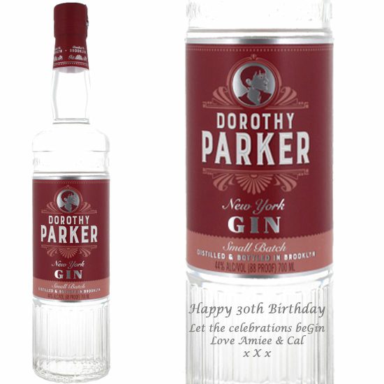 Personalised Dorothy Parker American Gin 75cl