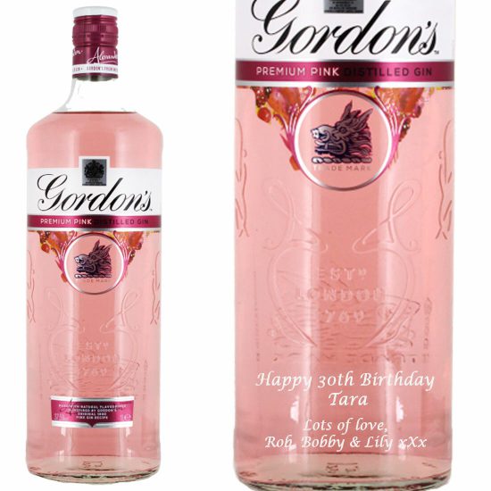 Personalised Gordon's Premium Pink Gin 100cl