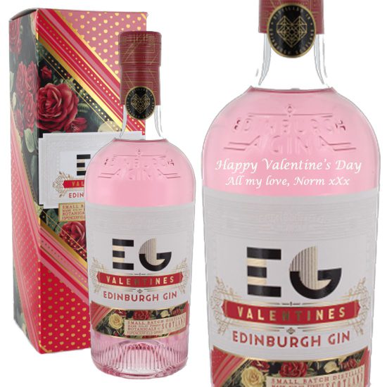 Personalised Edinburgh Valentine's Gin 70cl