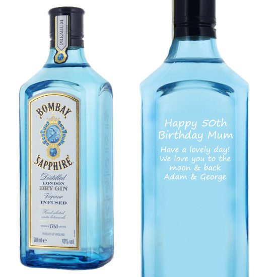 Personalised Bombay Sapphire Gin 70cl