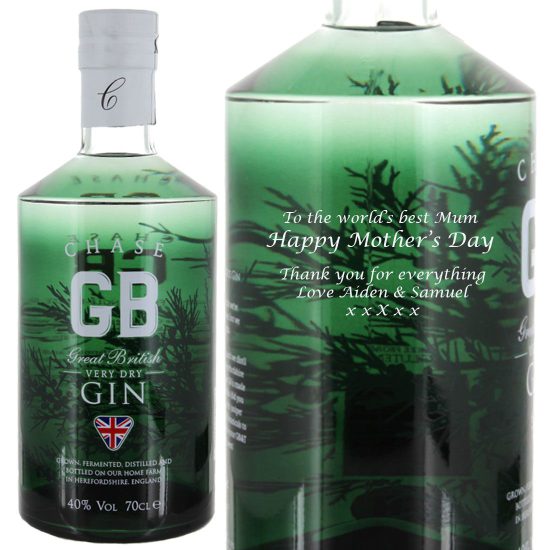 Personalised Chase GB Extra Dry Gin 70cl