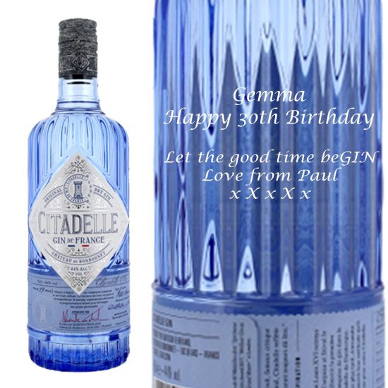 Personalised Citadelle Gin 70cl