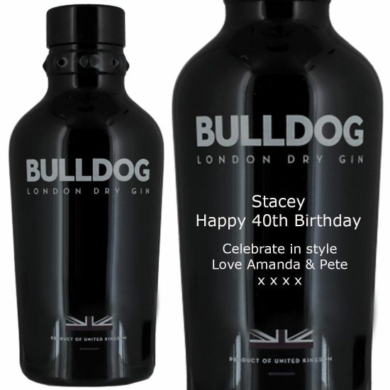 Personalised Bulldog Gin 70cl