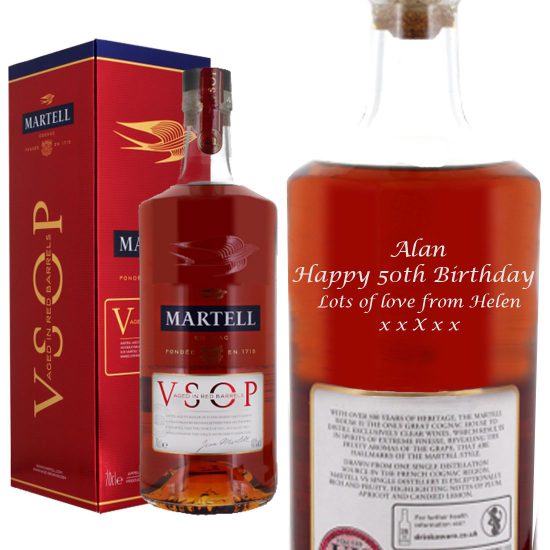 Personalised Martell VSOP Cognac 70cl