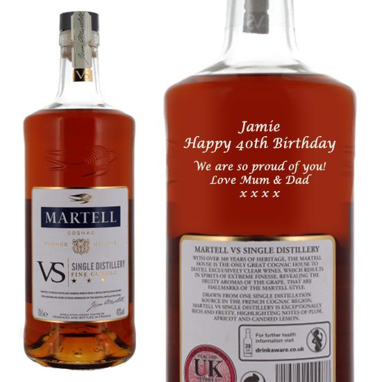 Personalised Martell VS Cognac 70cl