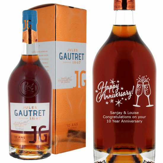 Personalised Jules Gautret 10 Year Old Cognac 70cl