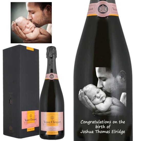 Photo Engraved Veuve Clicquot Vintage Rose Champagne 75cl