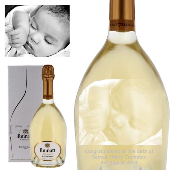 Photo Engraved Ruinart Blanc de Blanc Champagne 75cl