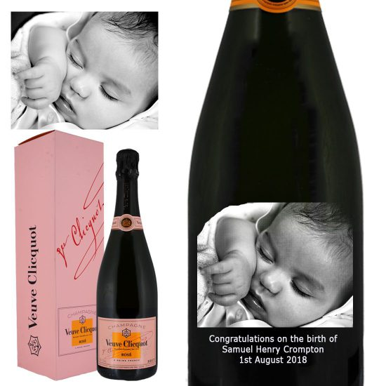 Photo Engraved Veuve Clicquot Rose Champagne 75cl