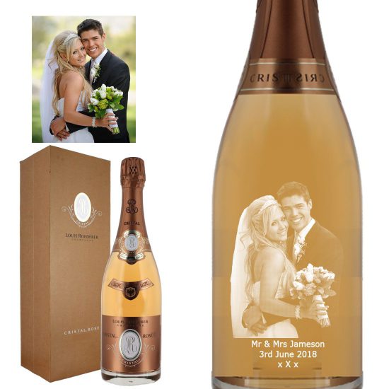 Photo Engraved Louis Roederer Cristal Rose Magnum Champagne 150cl