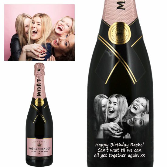 Photo Engraved Moët & Chandon Rosé Impérial Champagne 75cl