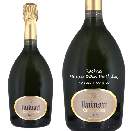 Personalised Ruinart Brut Half Bottles Champagne 37.5cl
