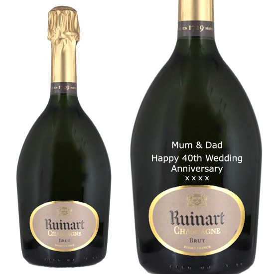 Personalised Ruinart Brut Champagne 75cl