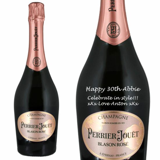 Personalised Perrier-Jouët Blason Rosé Champagne 75cl