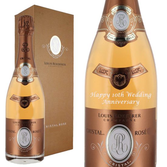 Personalised Louis Roederer Cristal Rose Magnum Champagne 150cl