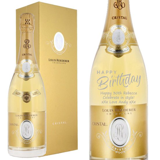 Personalised Louis Roederer Cristal Champagne 75cl