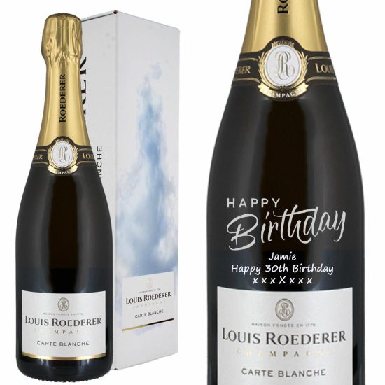 Personalised Louis Roederer Carte Blanche Champagne 75cl