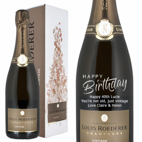 Personalised Louis Roederer Brut Vintage Champagne 75cl