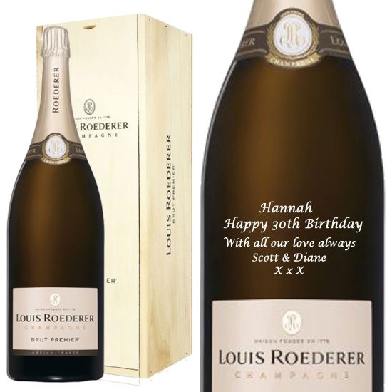 Personalised Louis Roederer Collection Jeroboam Champagne 300cl