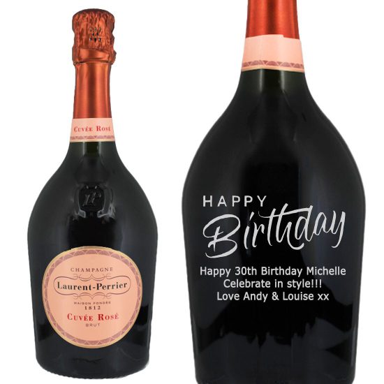 Personalised Laurent-Perrier Cuvée Rosé Champagne 75cl