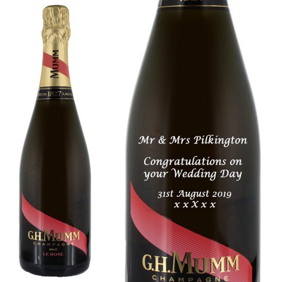Personalised Mumm Rose NV Champagne 75cl