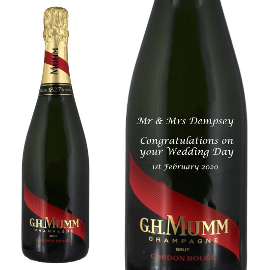 Personalised Mumm Cordon Rouge Champagne 75cl