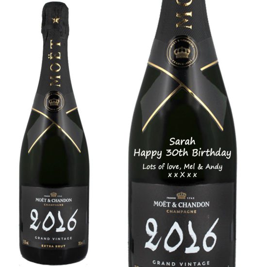 Personalised Moët & Chandon Grand Vintage Champagne 75cl
