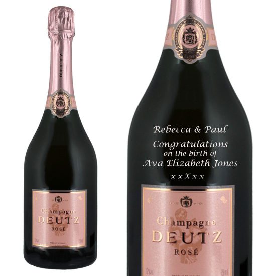 Personalised Deutz Rosé Champagne 75cl