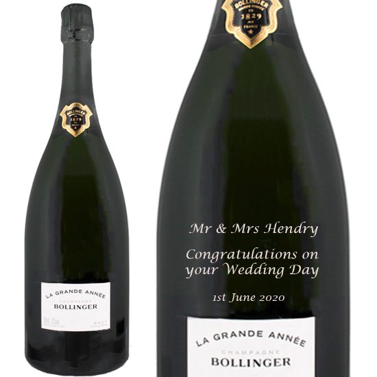 Personalised Bollinger La Grande Année Vintage Magnum Champagne 150cl