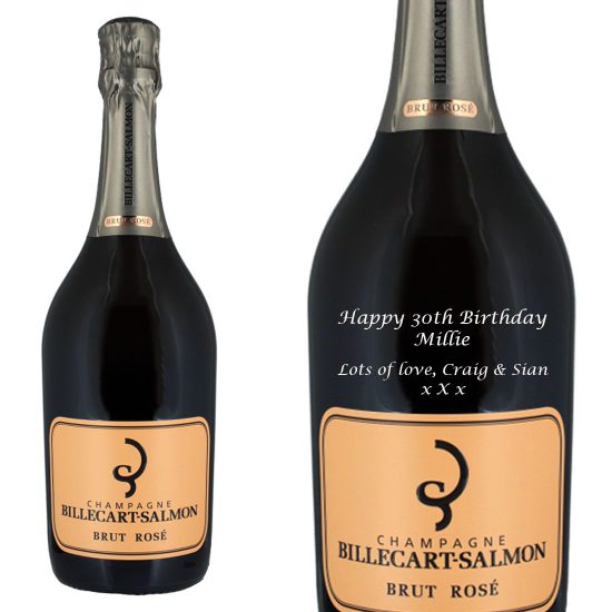 Personalised Billecart-Salmon Rose Champagne 75cl
