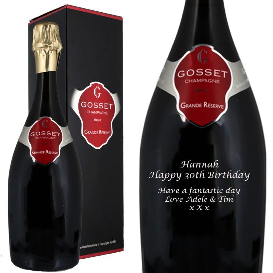 Personalised Gosset Grande Reserve Brut Champagne 75cl