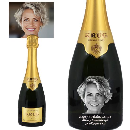 Photo Engraved Krug Grande Cuvée Half Bottle Champagne 37.5cl