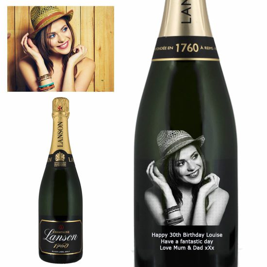 Photo Engraved Lanson Black Label Champagne 75cl