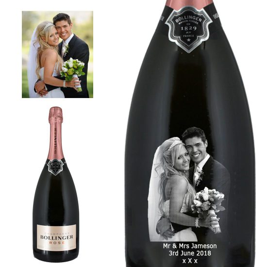 Photo Engraved Bollinger Rosé Champagne 75cl