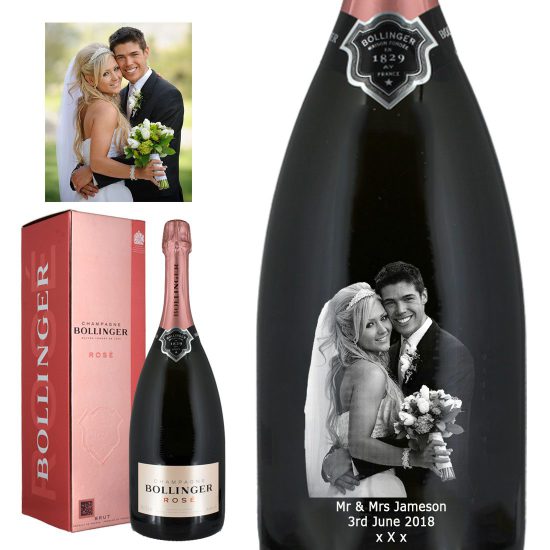 Photo Engraved Bollinger Rosé Magnum Champagne 150cl