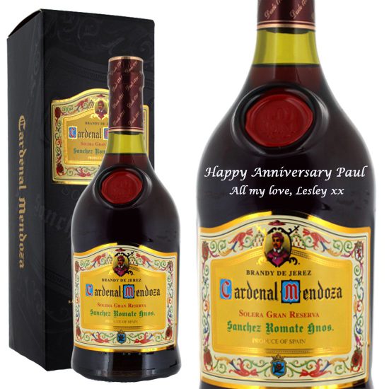 Personalised Cardenal Mendoza Spanish Brandy 70cl