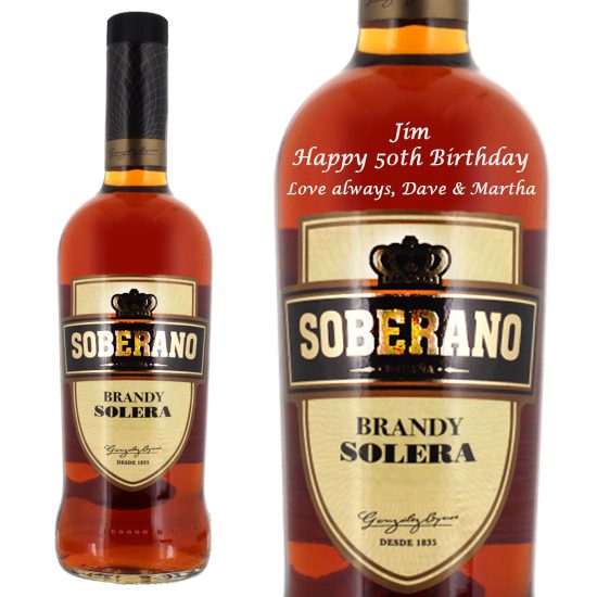 Personalised Soberano 5 year old 70cl