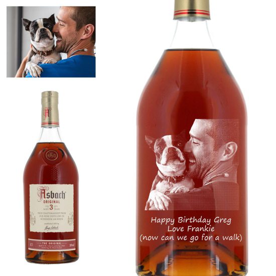 Photo Engraved Asbach 3 Year Old Brandy