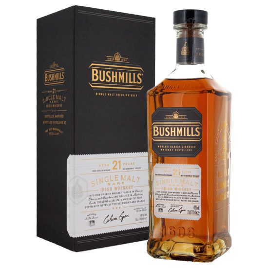 Bushmills 21 Year Old Single Malt Irish Whiskey 70cl
