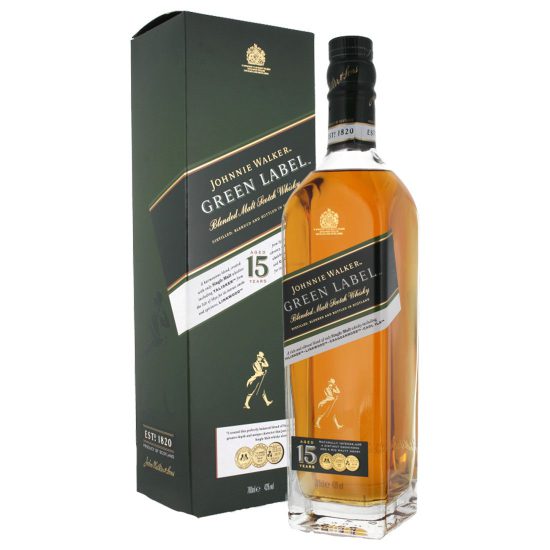 Johnnie Walker Green Label 15 Year Old Whisky 70cl