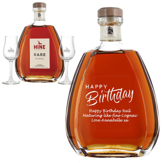 Personalised Hine Rare VSOP Cognac Gift Set With Glasses