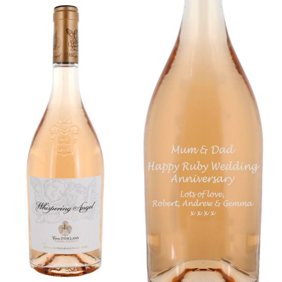 Personalised Whispering Angel Rose Wine