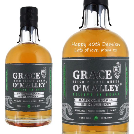 Personalsied Grace O'Malley Dark Char Irish Whiskey