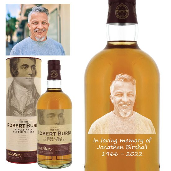 Photo Engraved Arran Robert Burns Single Malt Whisky